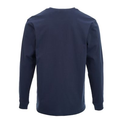 Image showing  Men's Loose Fit Heavyweight Crew Neck Long-Sleeve Logo Graphic T-Shirt