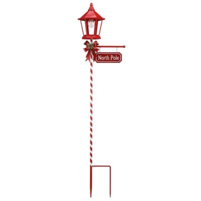 Red Shed 72 in. Outdoor Metal North Pole Solar Light Post