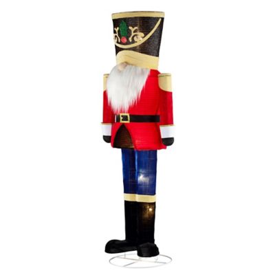 Image showing  66 in. Indoor/Outdoor UL LED Pop-Up Nutcracker Christmas Decoration
