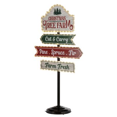 Image showing  48 in. Indoor/Outdoor LED PVC Christmas Sign Sculpture