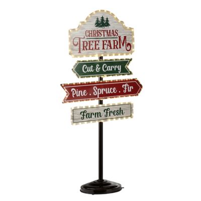 Image showing  48 in. Indoor/Outdoor LED PVC Christmas Sign Sculpture