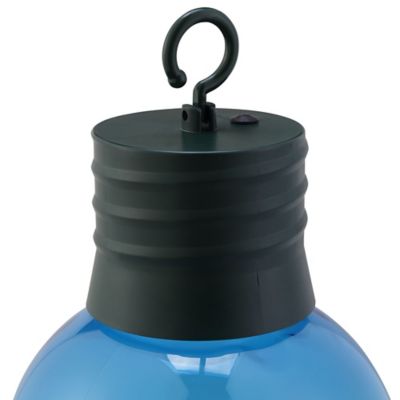 Image showing  13.75 in. Indoor B/O C7 Christmas Light Bulb Hanging Decor, Blue