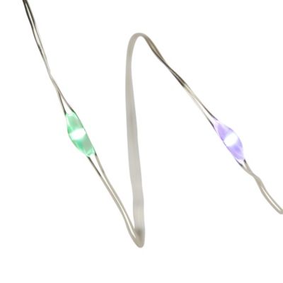 Image showing  9.6 ft. 30-Light Indoor B/O LED Wire Lights, Multicolor
