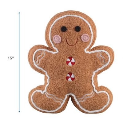 Image showing  Gingerbread Man Christmas Throw Pillow, 15 in.