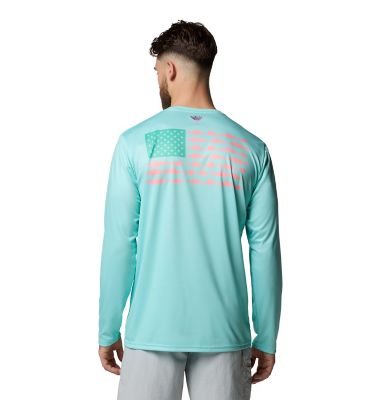 Image showing 1 th Columbia Sportswear Men's Terminal Tackle PFG Fish Flag Long Sleeve