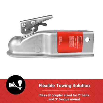 Image showing  2 in. Ball Straight Coupler with 3 in. Channel, 5,000 lb.