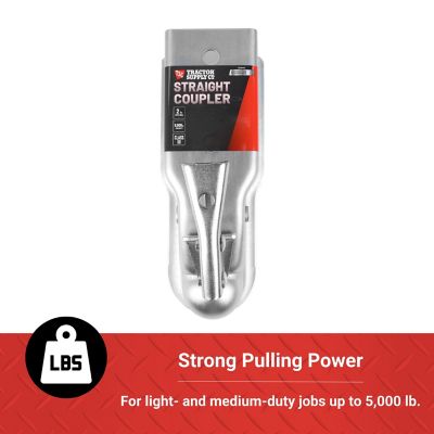 Image showing  2 in. Ball Straight Coupler with 3 in. Channel, 5,000 lb.