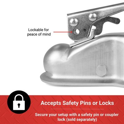 Image showing 5 th Tractor Supply 2 in. Ball Straight Coupler with 3 in. Channel, 5,000 lb.