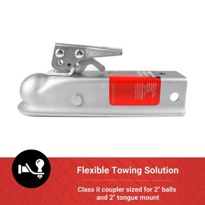 Image showing  2 in. Ball Straight Coupler with 2 in. Channel, 3,500 lb.