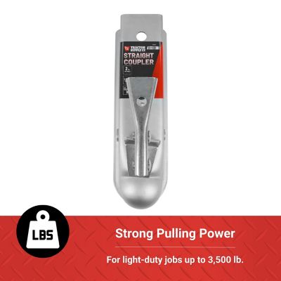 Image showing  2 in. Ball Straight Coupler with 2 in. Channel, 3,500 lb.