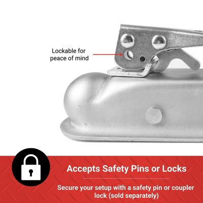 Image showing 5 th Tractor Supply 2 in. Ball Straight Coupler with 2 in. Channel, 3,500 lb.