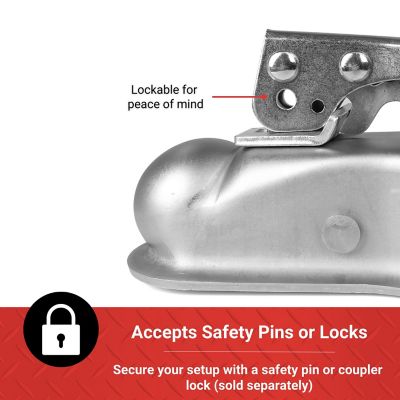 Image showing 5 th Tractor Supply 2 in. Ball Straight Coupler with 2.5 in. Channel, 3,500 lb.