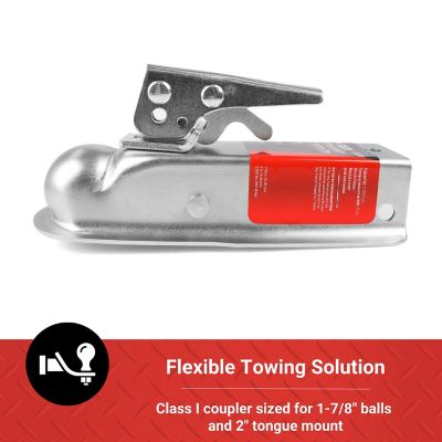 Image showing  1-7/8 in. Ball Straight Coupler with 2 in. Channel, 2,000 lb.