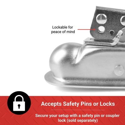 Image showing 5 th Tractor Supply 1-7/8 in. Ball Straight Coupler with 2 in. Channel, 2,000 lb.