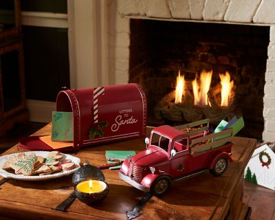Image showing  7 in. Red Christmas Truck Tabletop Decor