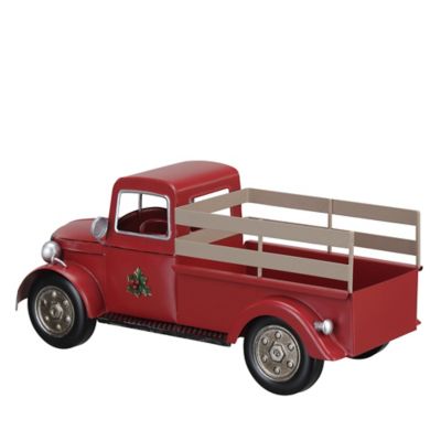 Image showing  7 in. Red Christmas Truck Tabletop Decor