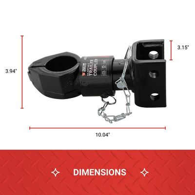 Image showing  2-5/16 in. Ball Adjustable Channel-Mount Trailer Coupler, 12,500 lb.