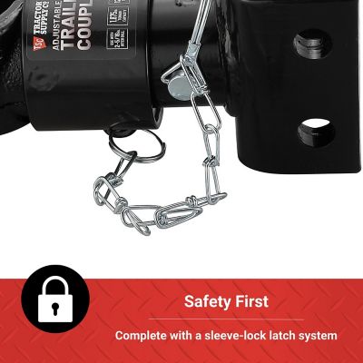 Image showing 5 th Tractor Supply 2-5/16 in. Ball Adjustable Channel-Mount Trailer Coupler, 12,500 lb.