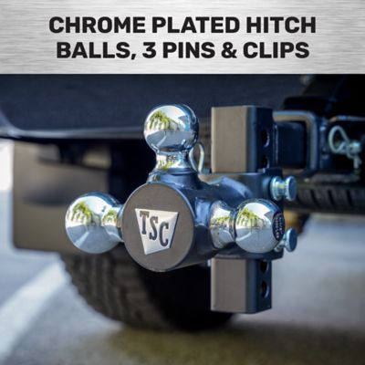 Image showing  2 in. Adjustable Tri-Ball Hitch Mount, 1-7/8 in., 2 in. & 2-5/16 in. Balls, 4 in. Drop, 10K lb. Capacity, 2298304