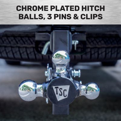 Image showing  2 in. Adjustable Tri-Ball Hitch Mount with 1-7/8 in., 2 in. and 2-5/16 in. Balls, 6 in. Drop, 10,000 lb. Capacity