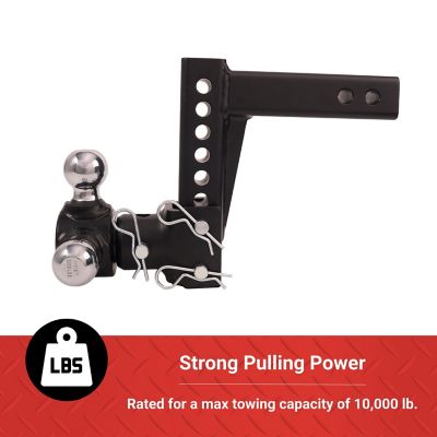 Image showing 6 th Tractor Supply 2 in. Adjustable Tri-Ball Hitch Mount with 1-7/8 in., 2 in. and 2-5/16 in. Balls, 6 in. Drop, 10,000 lb. Capacity