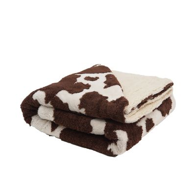 Image showing  Sherpa Cow Pattern Throw Blanket, 50 in. x 70 in.