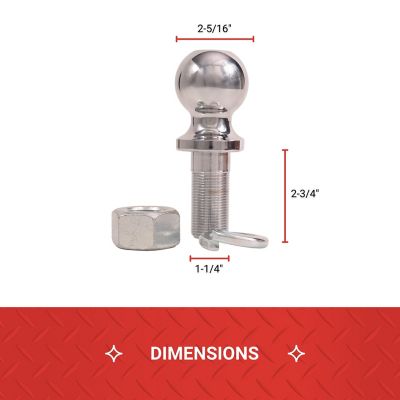 Image showing  2-5/16 in. Class V Hitch Ball, 14,000 lb. Capacity, Chrome