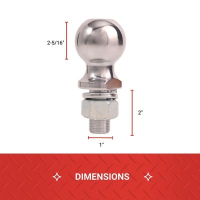 Image showing  2-5/16 in. Class IV Hitch Ball, 7,500 lb. Capacity, Chrome