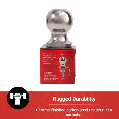 Image showing  2 in. Class II Hitch Ball, 3,500 lb. Capacity, Chrome