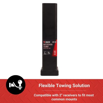 Image showing  2 in. Receiver Tube with Collar, 12 in. L, Matte Black