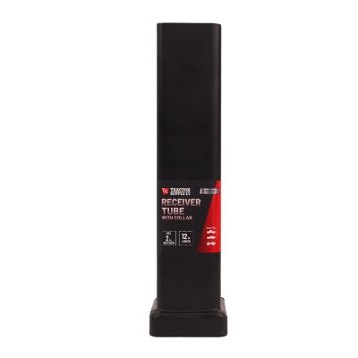 Image showing 6 th Tractor Supply 2 in. Receiver Tube with Collar, 12 in. L, Matte Black