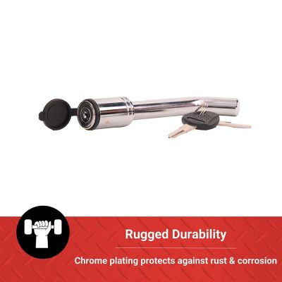 Image showing  2-1/2 in. Bent Pin Receiver Lock, 5/8 in. Pin Diameter, Chrome