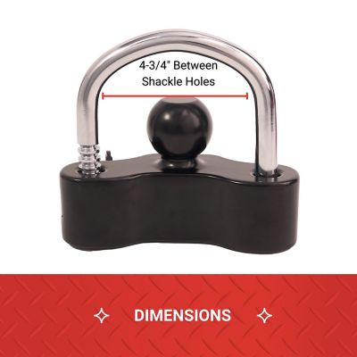 Image showing 6 th Tractor Supply Universal Heavy-Duty Coupler Lock