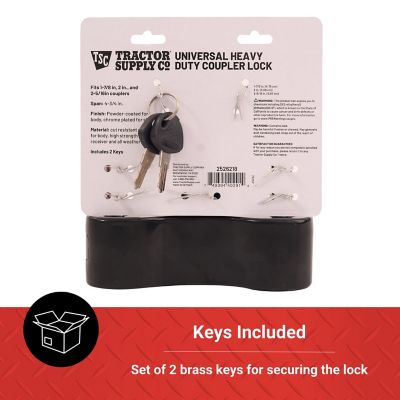 Image showing 8 th Tractor Supply Universal Heavy-Duty Coupler Lock