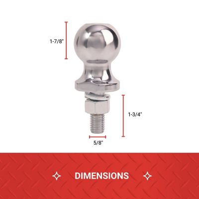 Image showing  1-7/8 in. Class I Hitch Ball, 2,000 lb. Capacity, Chrome
