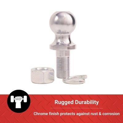 Image showing  1-7/8 in. Class II Hitch Ball, 1 in. x 2 in. Shank, 3,500 lb. Capacity, Chrome