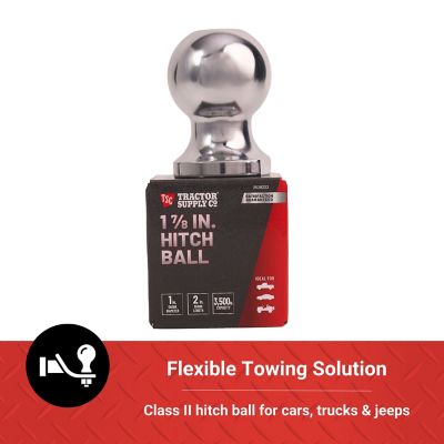 Image showing  1-7/8 in. Class II Hitch Ball, 1 in. x 2 in. Shank, 3,500 lb. Capacity, Chrome