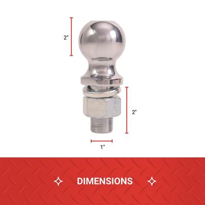 Image showing  2 in. Class IV Hitch Ball, 7,500 lb. Capacity, Chrome