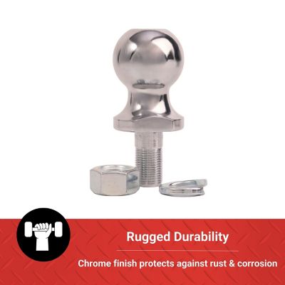 Image showing  1-7/8 in. Class II Hitch Ball, 3/4 in. x 1-1/2 in. Shank, 3,500 lb. Capacity, Chrome