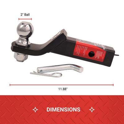 Image showing 6 th Tractor Supply 2 in. Towing Starter Kit with 2 in. Ball, 2 in. Drop, 6,000 lb. Capacity