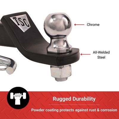 Image showing 8 th Tractor Supply 2 in. Towing Starter Kit with 2 in. Ball, 2 in. Drop, 6,000 lb. Capacity