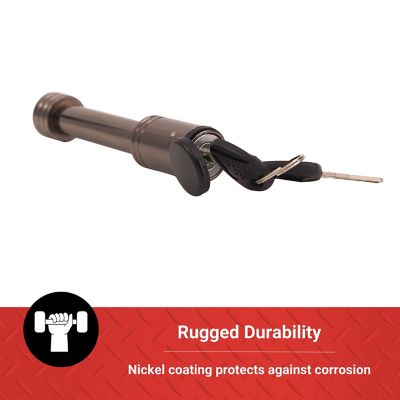 Image showing  2 in. Sleeved Dogbone Receiver Lock, 5/8 in. Pin Diameter, Black Nickel