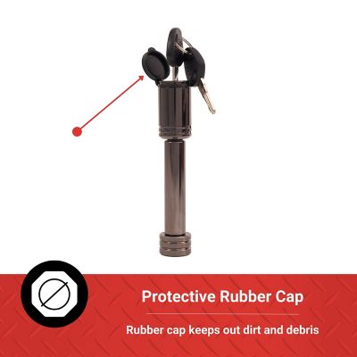 Image showing  2 in. Sleeved Dogbone Receiver Lock, 5/8 in. Pin Diameter, Black Nickel