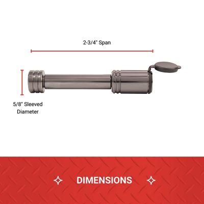 Image showing 5 th Tractor Supply 2 in. Sleeved Dogbone Receiver Lock, 5/8 in. Pin Diameter, Black Nickel