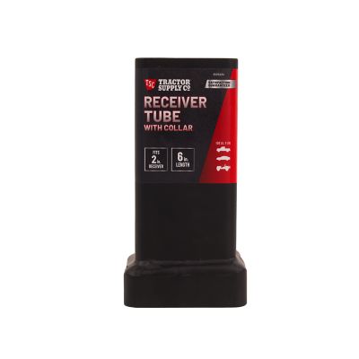 Image showing 6 th Tractor Supply 2 in. Receiver Tube with Collar, 6 in. L, Matte Black