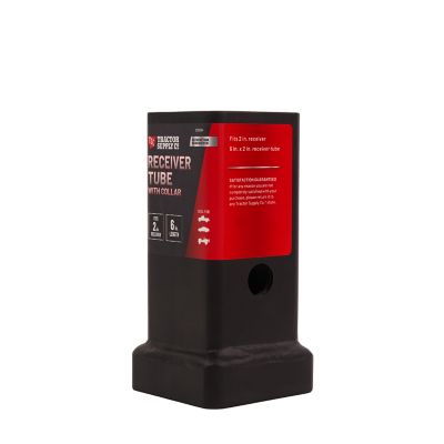 Image showing 7 th Tractor Supply 2 in. Receiver Tube with Collar, 6 in. L, Matte Black