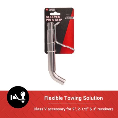 Image showing  Sleeved Ball Mount Pin and Ergonomic Clip for 2 in., 2-1/2 in. and 3 in. Receivers, 3/4 in., Chrome