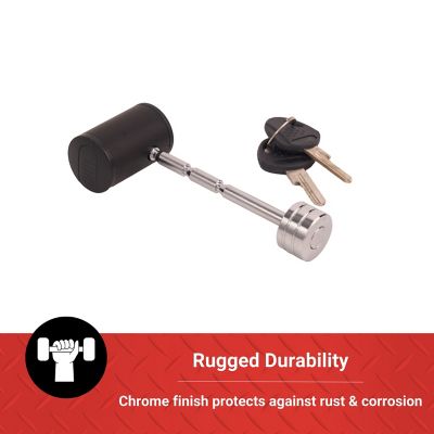 Image showing  1/4 in. Pin Adjustable Coupler Lock, 1 in. to 3 in., Chrome