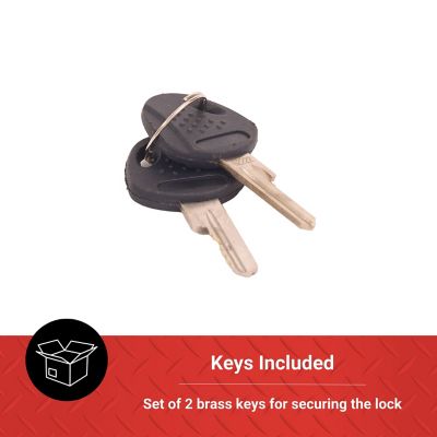 Image showing 5 th Tractor Supply 1/4 in. Pin Adjustable Coupler Lock, 1 in. to 3 in., Chrome