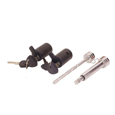 Image showing 6 th Tractor Supply 5/8 in. and 1/4 in. Pin Coupler Lock Set, 1 to 3 in., Chrome